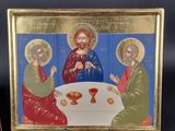 an image of a picture of jesus and three other people sitting at a table
