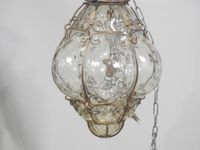Suspension en verre soufflé polylobé, armature métallique, é… (photo 3)