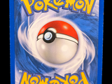 a pokemon card with a red and white ball on it