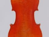 an old violin with a wooden back and a long neck