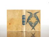 a wooden box with a picture of a fish on it