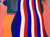 un tableau représentant une femme avec un chapeau posé sur une table