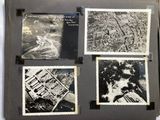 several black and white photos of a bunch of old postcards
