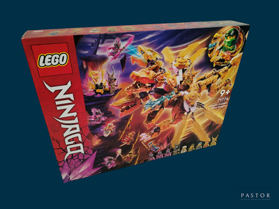 une boîte de Lego posée sur une table