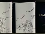 a book with a drawing of a woman on it
