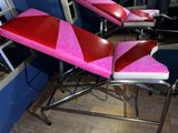 two chairs that are sitting on a table in a room
