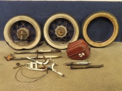a lot of tools that are laying out on the floor