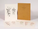 three cards with drawings of animals on them sitting on top of each other