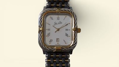 JEAN D'EVE Montre bracelet d'homme en métal argenté, la lune…