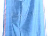 an image of a blue scarf hanging on a clothes rack