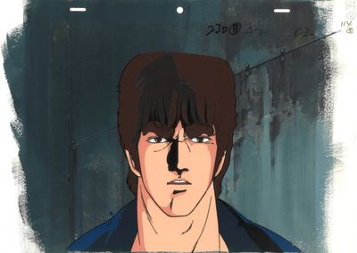 une illustration représentant un homme vêtu d'une chemise bleue et d'une veste noire