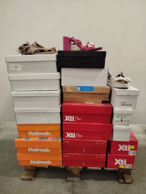 several boxes stacked on top of each other on a pallet
