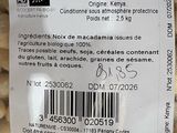 a bag of nuts with a price label on it