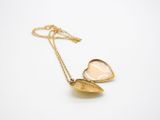 a close up of a gold locke with a heart on it