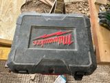 a black case with a red logo on it