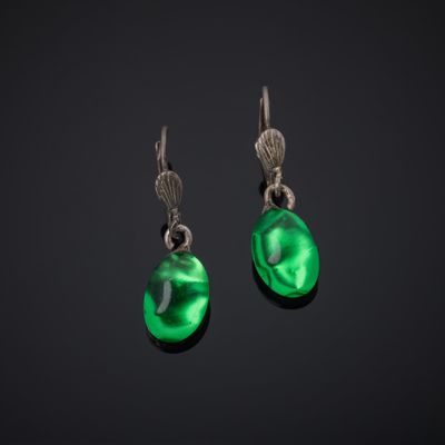 Jacques GAUTIER (1924-2004). Paire de pendants d'oreille en …