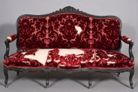 Mobilier de salon en bois noirci, mouluré et sculpté de coqu… (photo 6)