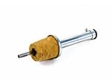 a cork stopper on a white surface with a white background