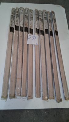 10 profils/quarts-de-rond en bois avec insert aluminium
