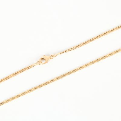 Chaîne en or maille gourmette. 65 cm. - Photo 1