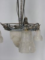MULLER Frères à LUNEVILLE Lustre à monture en laiton à trois… (photo 2)