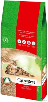 a cat ' s best cat litter bag with a cat laying on the floor