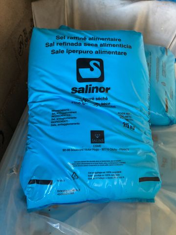 Palette de sels alimentaires 25Kg