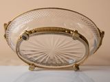 a glass bowl that is sitting on a table