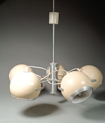 PLAFONNIER de style space age à cinq feux de lumière ajustab…