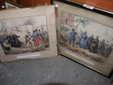 deux photos encadrées représentant un homme et une femme allongés par terre