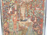 an image of a tapestry hanging on a wall in a room