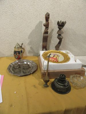 Lot Obejts Divers Dont Plat, Chope, Sculpture Bois, OB…