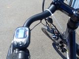 a close up of the handlebars of a bicycle