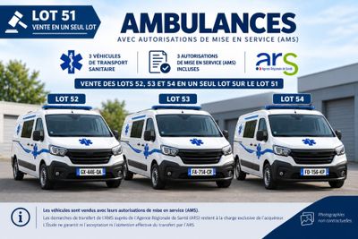 a group of ambulances parked in front of a building