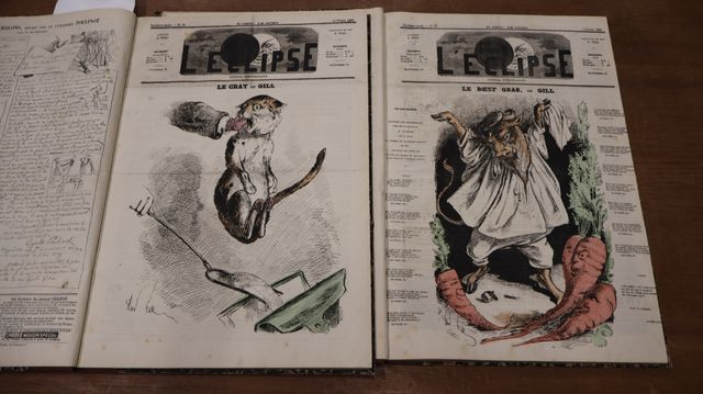 Revue « l’éclipse », 2 volumes reliés 1869 et 1867