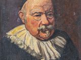 portrait of an old man with a moustache