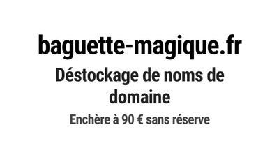 Nom de domaine baguette-magique.