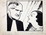 an image of a drawing of a man and a woman looking at each other