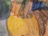 a picture of a painting of fruit on a table