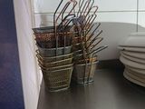 a picture of a bunch of umbrellas on the counter