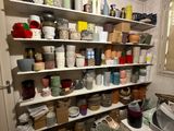 a room filled with lots of dishes and bowls