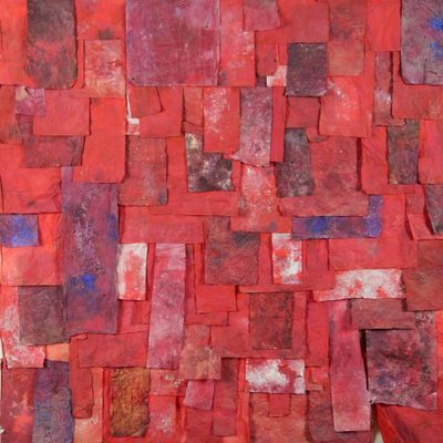 B. D'ABRIGEON (école contemporaine). Un mètre carré de rouge…