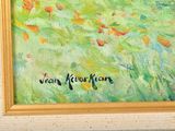 a picture of a painting of a field of flowers
