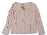 an image of a women ' s shirt with a long sleeve and a v - neck