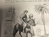 a picture of a book with a picture of a man on a horse