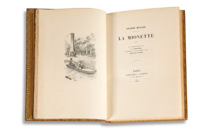 un livre ouvert sur lequel figure le dessin d'un bateau dans l'eau