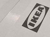 a close up of a box with a sticker on it