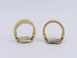 a pair of 18k yellow gold hoop earrings