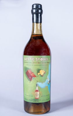 a bottle of wine that is sitting on a table