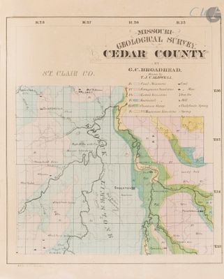 [CARTE GÉOGRAPHIQUE] BROADHEAD, G. C. Atlas Accompanying Rep…